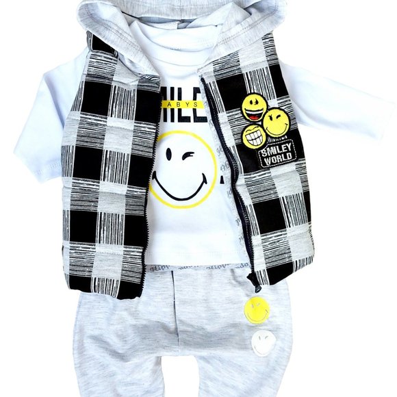 NEW with Tags Baby Clothing 3-Piece Cotton Set for Newborn Baby Girls and Boys - Picture 2 of 6